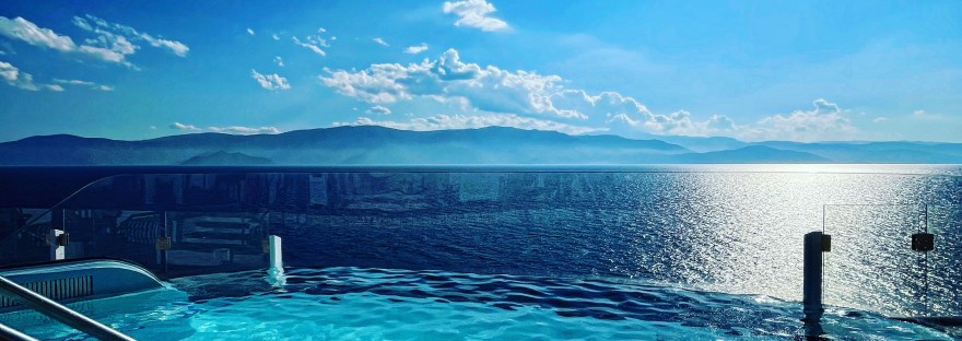 An infinity pool which looks out to see